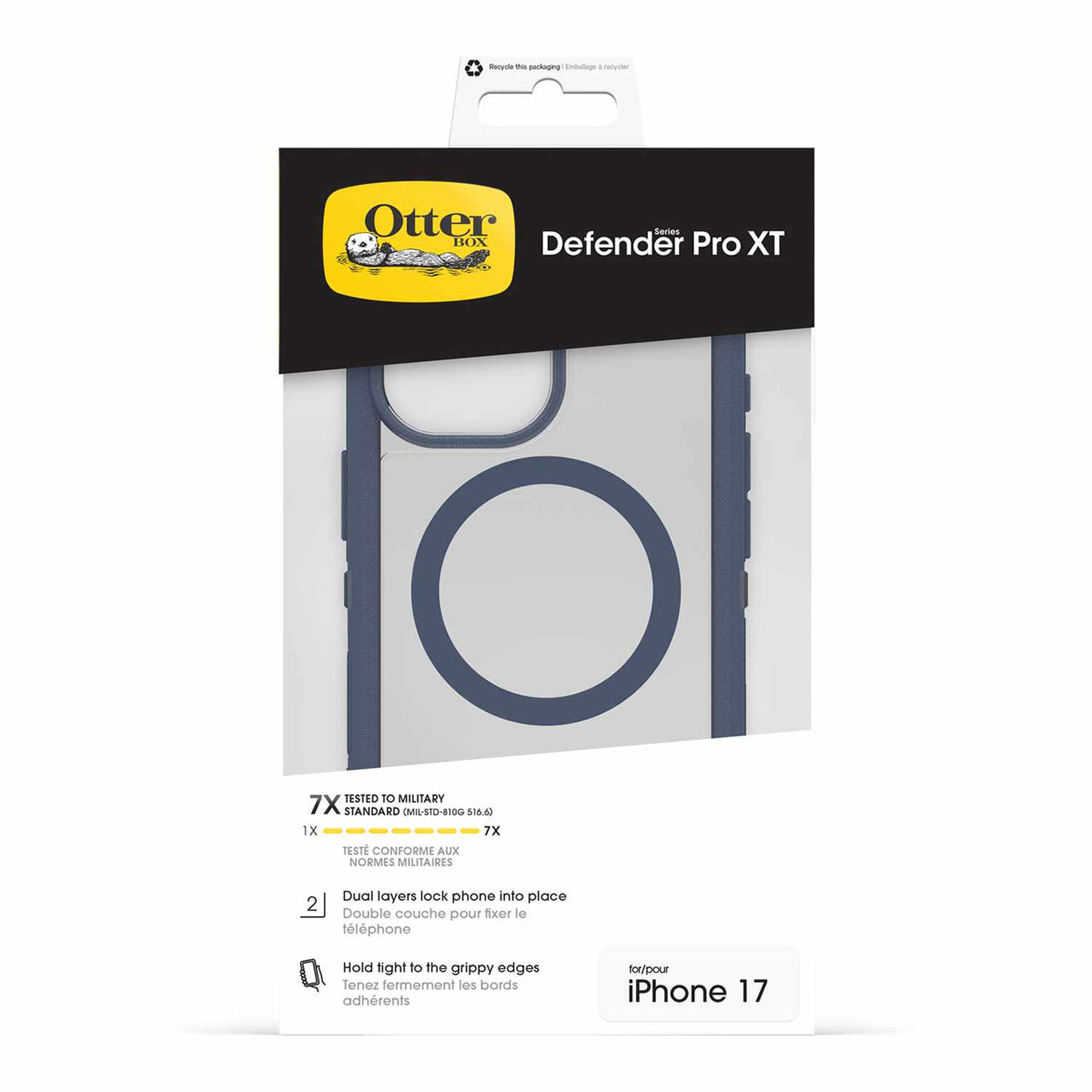 OtterBox Defender Pro XT Clear MagSafe Case w/Camera Control Bootcut (Blue) for iPhone 17