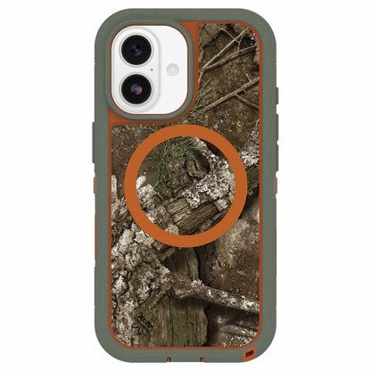 OtterBox Defender Pro XT Clear MagSafe Case w/Camera Control Realtree Apx (Green) for iPhone 17