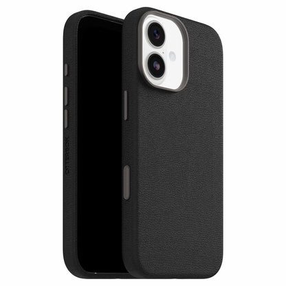 OtterBox Symmetry Cactus Leather MagSafe Case w/Camera Control Noir Ash (Black) for iPhone 17