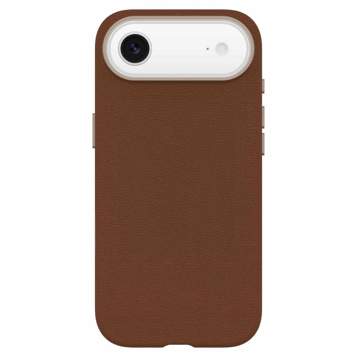 OtterBox Symmetry Cactus — Étui en cuir MagSafe avec commande de caméra pour iPhone Air — Dessert Saddle (brun)