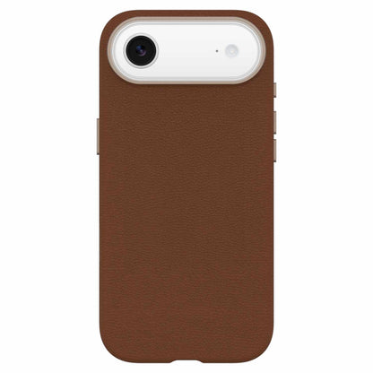 OtterBox Symmetry Cactus — Étui en cuir MagSafe avec commande de caméra pour iPhone Air — Dessert Saddle (brun)
