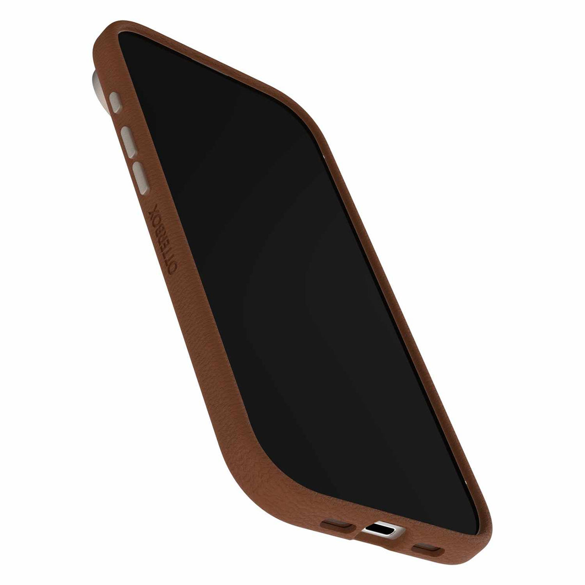 OtterBox Symmetry Cactus — Étui en cuir MagSafe avec commande de caméra pour iPhone Air — Dessert Saddle (brun)