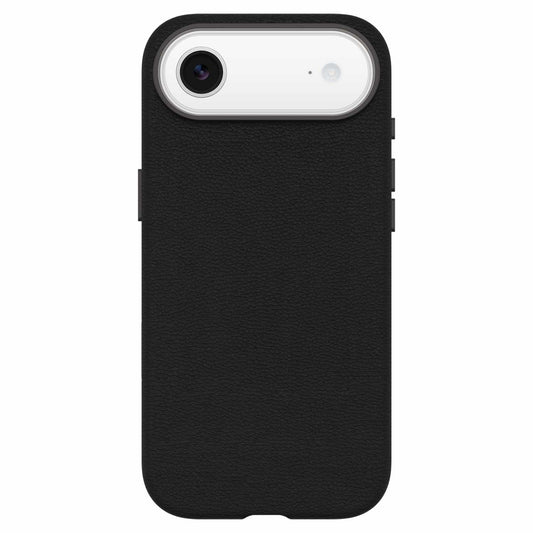OtterBox Symmetry Cactus — Étui en cuir MagSafe avec commande de caméra pour iPhone Air — Noir Ash (noir)