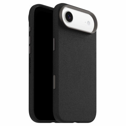 OtterBox Symmetry Cactus — Étui en cuir MagSafe avec commande de caméra pour iPhone Air — Noir Ash (noir)