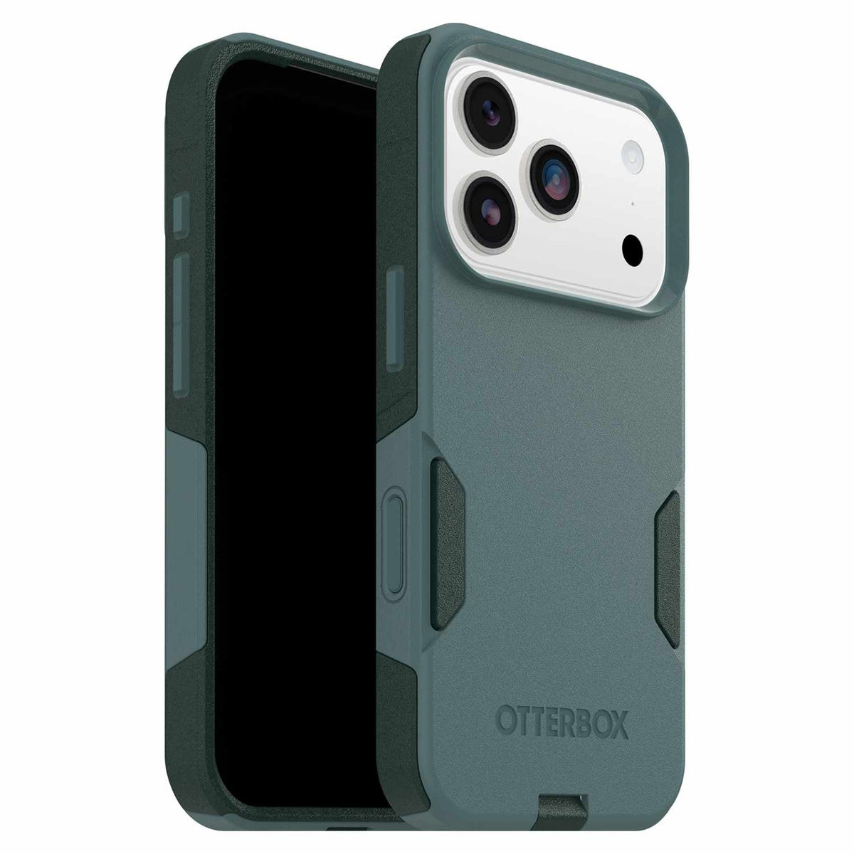 OtterBox Commuter — Étui MagSafe avec commande de caméra pour iPhone 18 Pro/17 Pro — Sagebrush (vert)