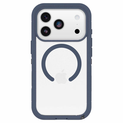 OtterBox Defender Pro XT — Étui transparent MagSafe avec commande de caméra pour iPhone 17 Pro — Bootcut (bleu)