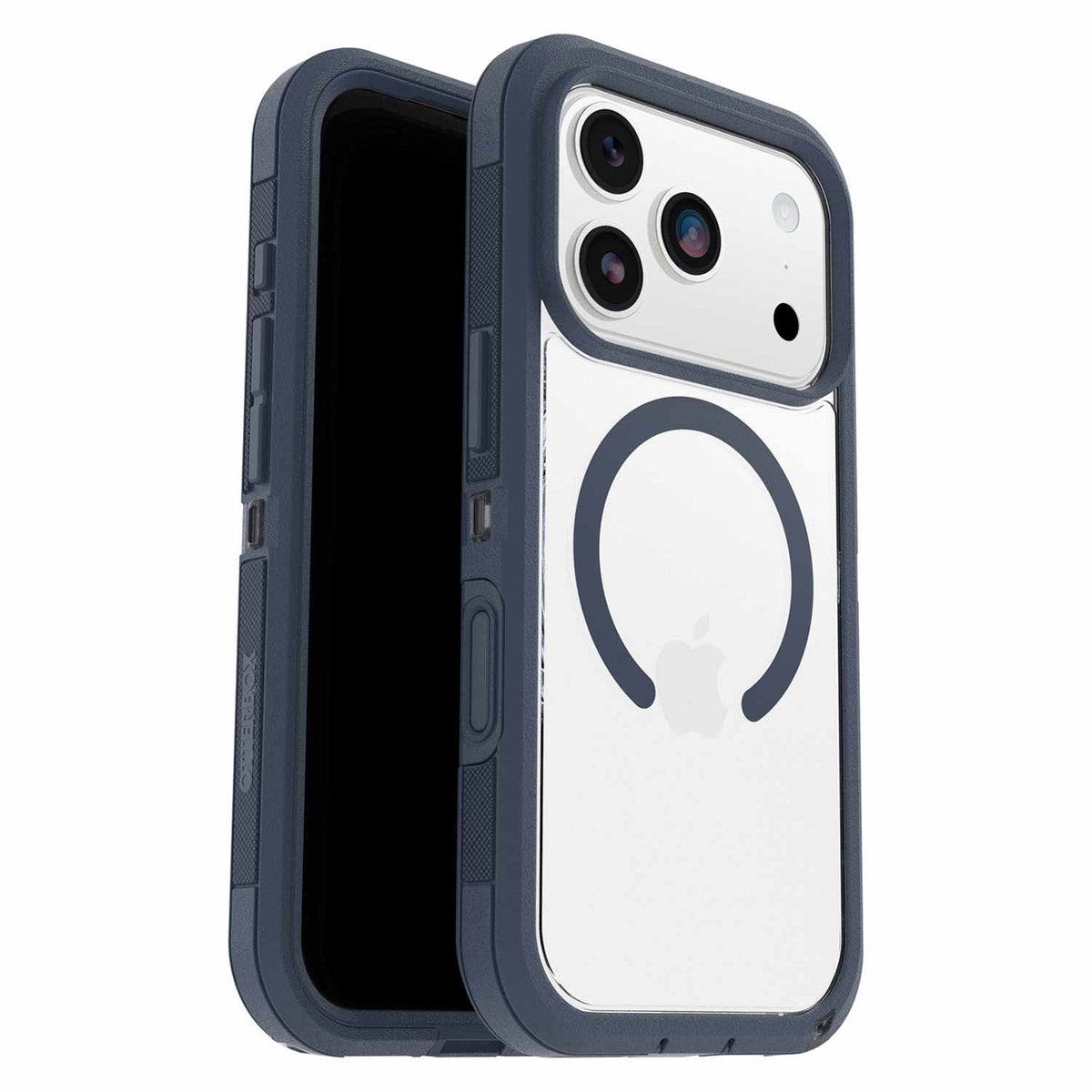 OtterBox Defender Pro XT — Étui transparent MagSafe avec commande de caméra pour iPhone 17 Pro — Bootcut (bleu)