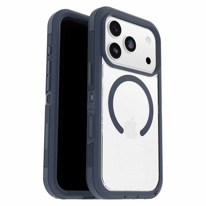 OtterBox Defender Pro XT — Étui transparent MagSafe avec commande de caméra pour iPhone 17 Pro — Bootcut (bleu)