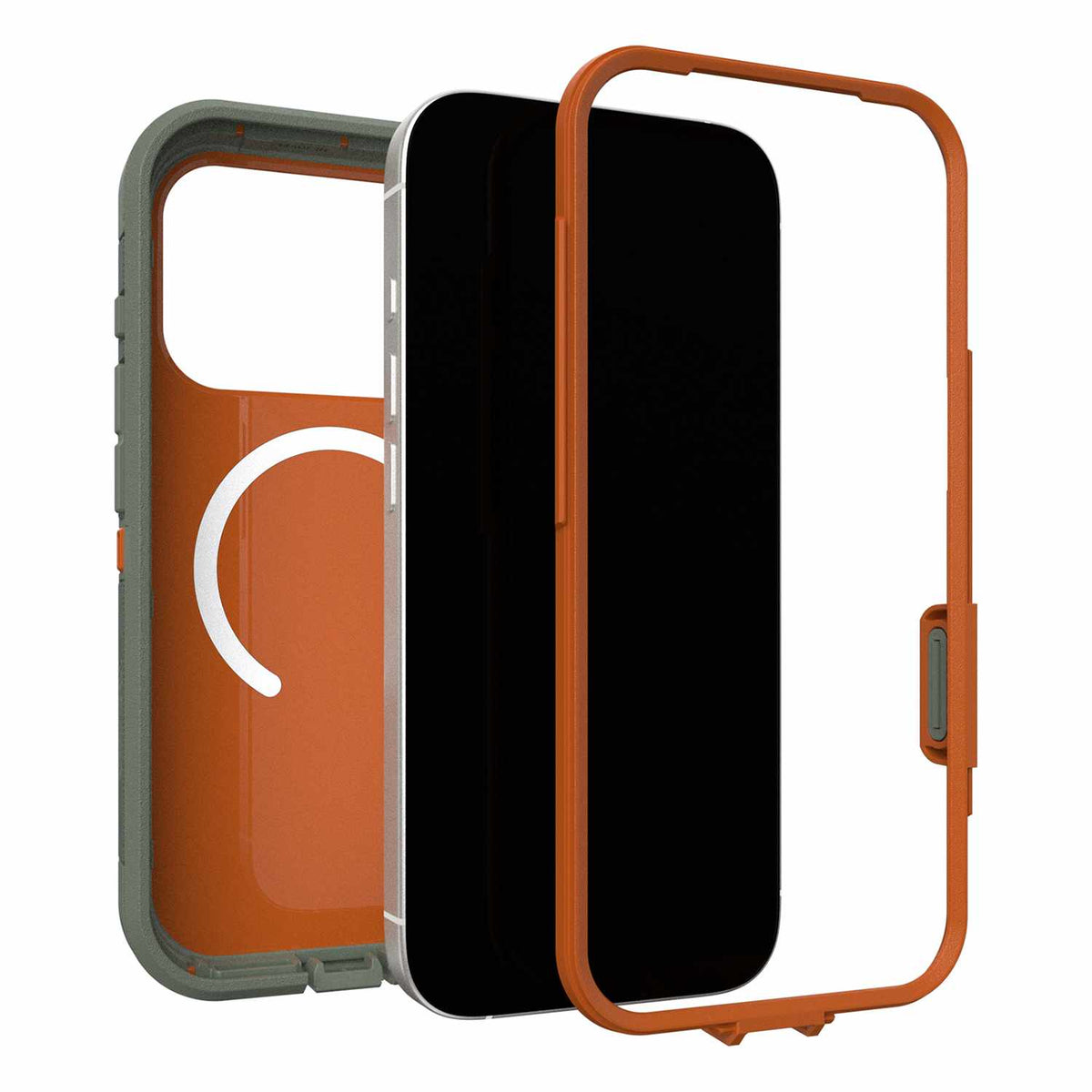 OtterBox Defender Pro XT — Étui transparent MagSafe avec commande de caméra pour iPhone 17 Pro — Realtree Apx (vert)