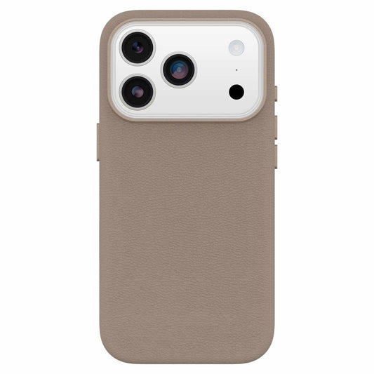 OtterBox Symmetry Cactus — Étui en cuir MagSafe avec commande de caméra pour iPhone 18 Pro/17 Pro — gris Comfort