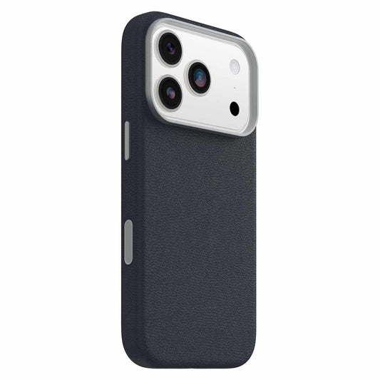 OtterBox Symmetry Cactus — Étui en cuir MagSafe avec commande de caméra pour iPhone 18 Pro/17 Pro — Riverside (bleu)