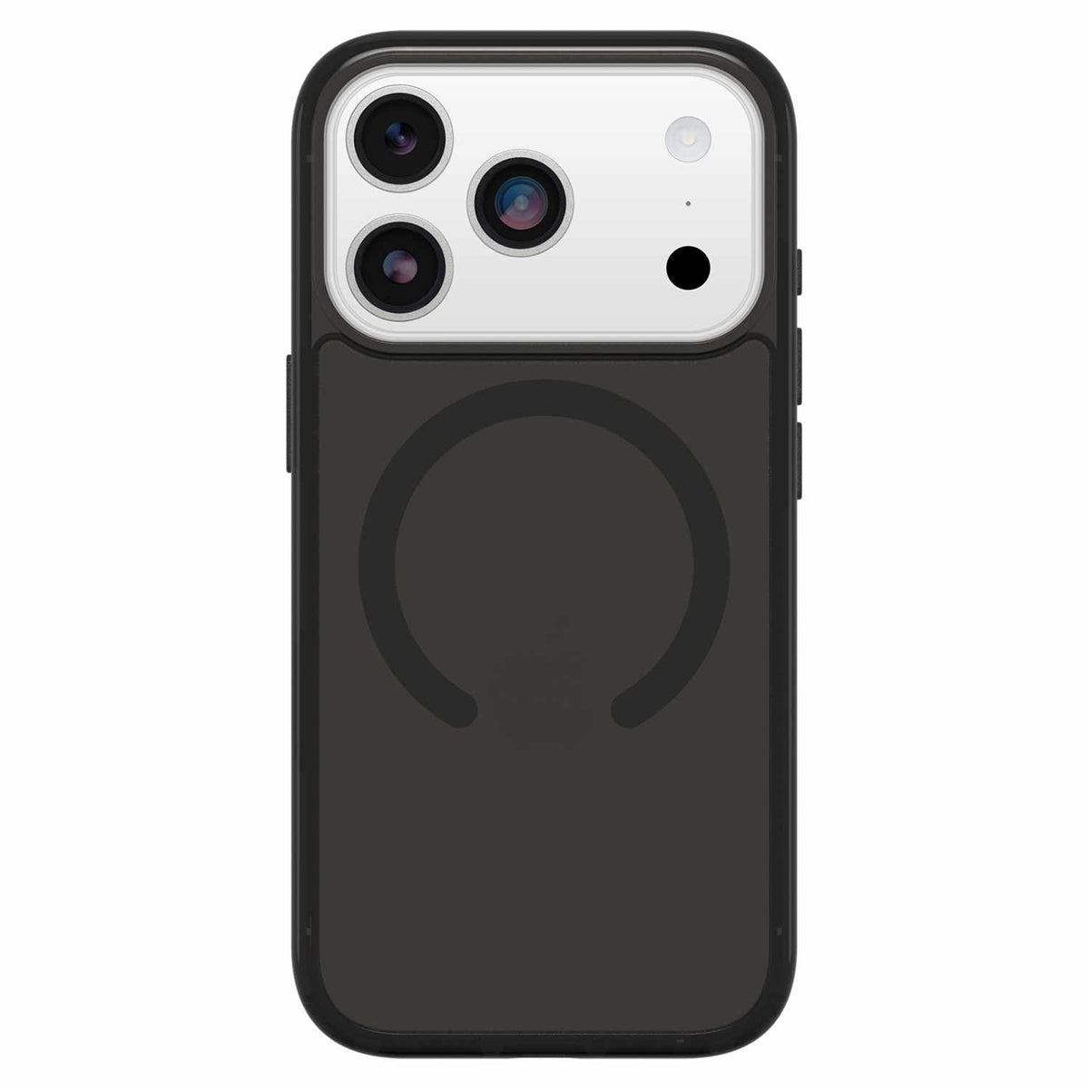 OtterBox Symmetry — Étui transparent MagSafe avec commande de caméra pour iPhone 17 Pro — noir Mist (noir)
