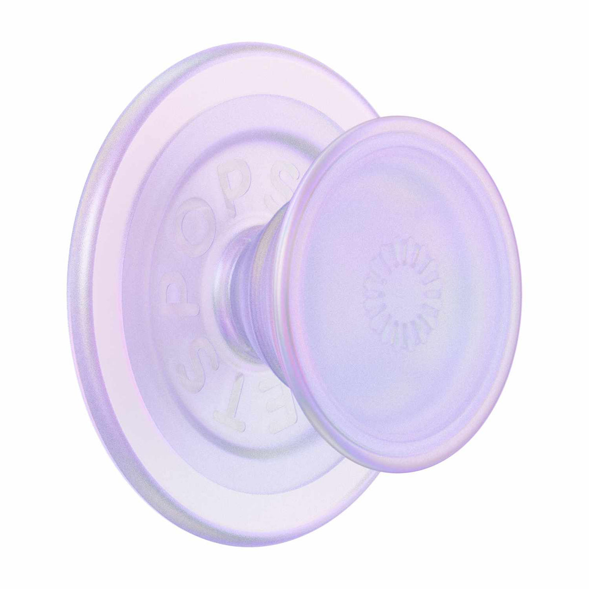 PopSockets PopGrip pour MagSafe Round avec anneau adaptateur Opalescent — transparent