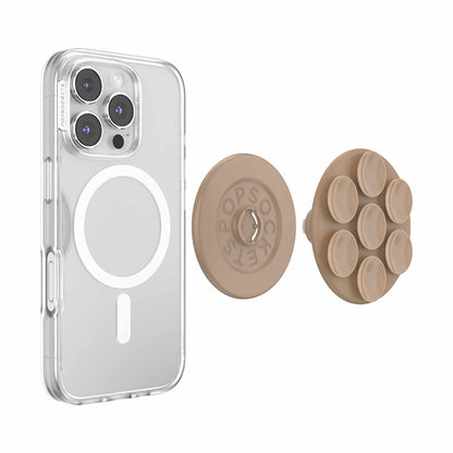 PopSockets PopGrip Suck-jusqu’à pour MagSafe Round avec — Adaptateur Latte