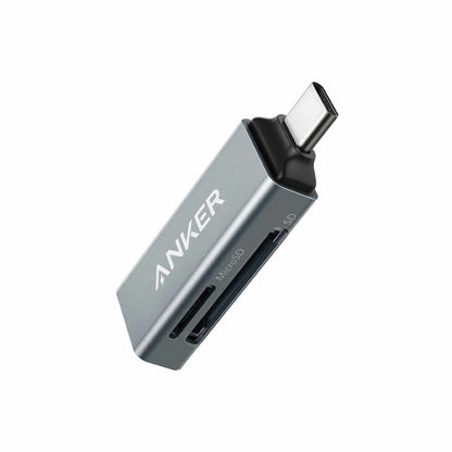 Anker 2-en-1 USB-C vers SD/Micro SD Card Reader — gris