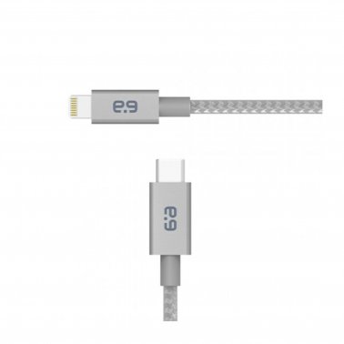 PureGear Space Grey 180cm Lightning to USB-C Braided Charge and Sync Cable
