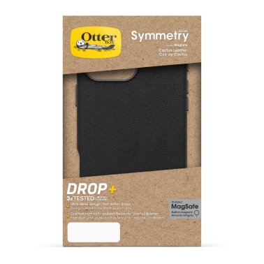 iPhone 16 Pro Max Otterbox Symmetry Cactus Leather w/MagSafe case - Black - Noir Ash