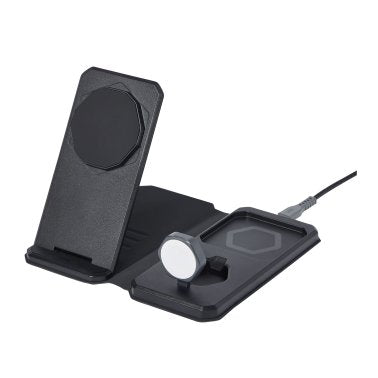 3in1 Wireless Desktop Travel Charger - Black