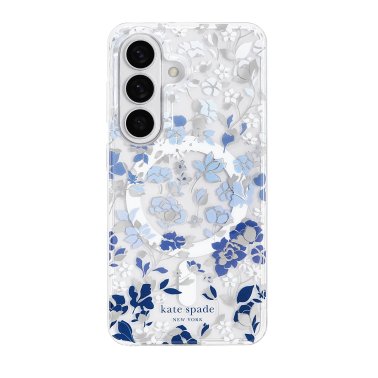 Samsung Galaxy S26/S26+/S26 Ultra   Kate Spade Protective w/Magnet Case - Flowerbed Blue