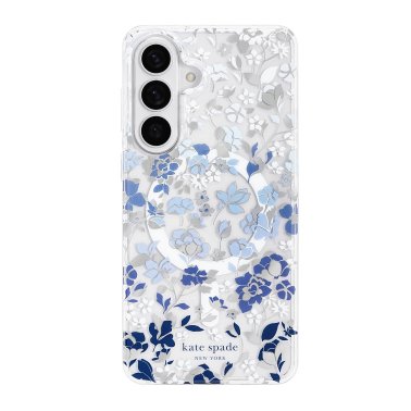 Samsung Galaxy S26/S26+/S26 Ultra   Kate Spade Protective w/Magnet Case - Flowerbed Blue