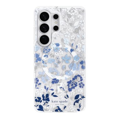 Samsung Galaxy S26/S26+/S26 Ultra   Kate Spade Protective w/Magnet Case - Flowerbed Blue