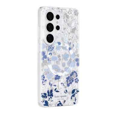 Samsung Galaxy S26/S26+/S26 Ultra   Kate Spade Protective w/Magnet Case - Flowerbed Blue