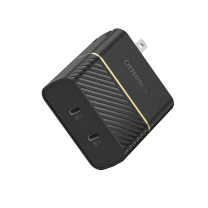 OtterBox double USB Power Delivery — Chargeur mural USB-C 30W + USB-C 20W — noir