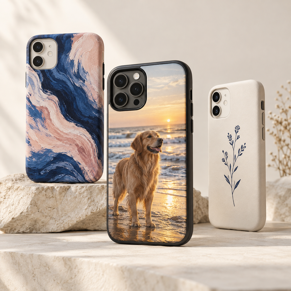 Photo, patterned and minimal botanical case design inspiration